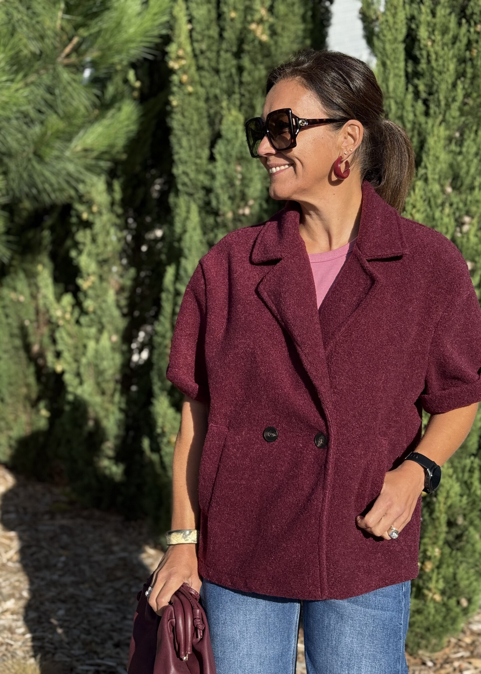 Guts & Goats Bordeaux Hoops