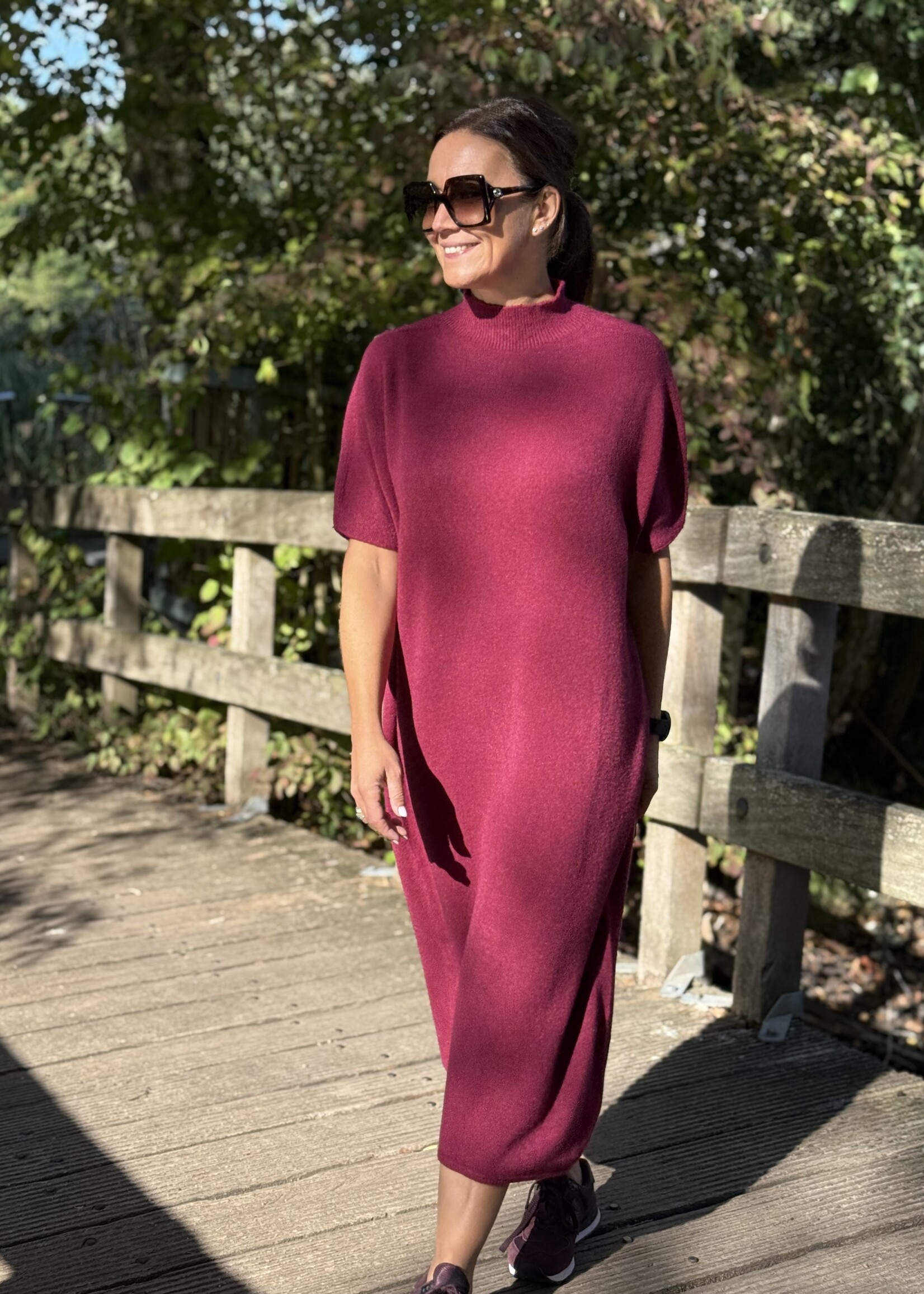 Guts & Goats Lauretta Bordeaux Dress