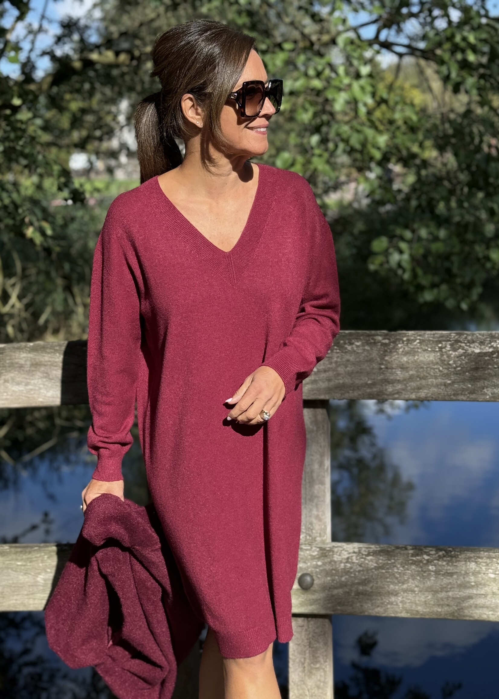 Guts & Goats Luna Bordeaux Dress