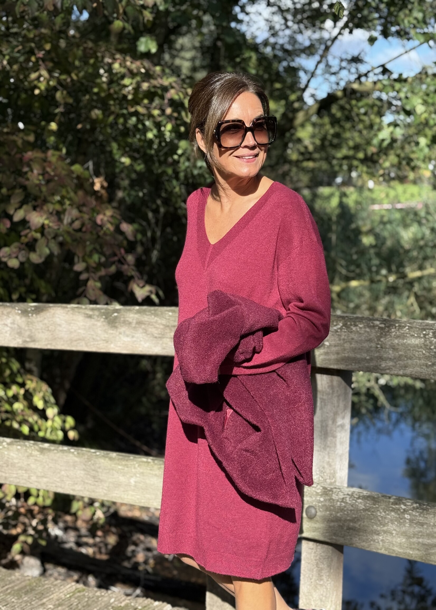 Guts & Goats Luna Bordeaux Dress