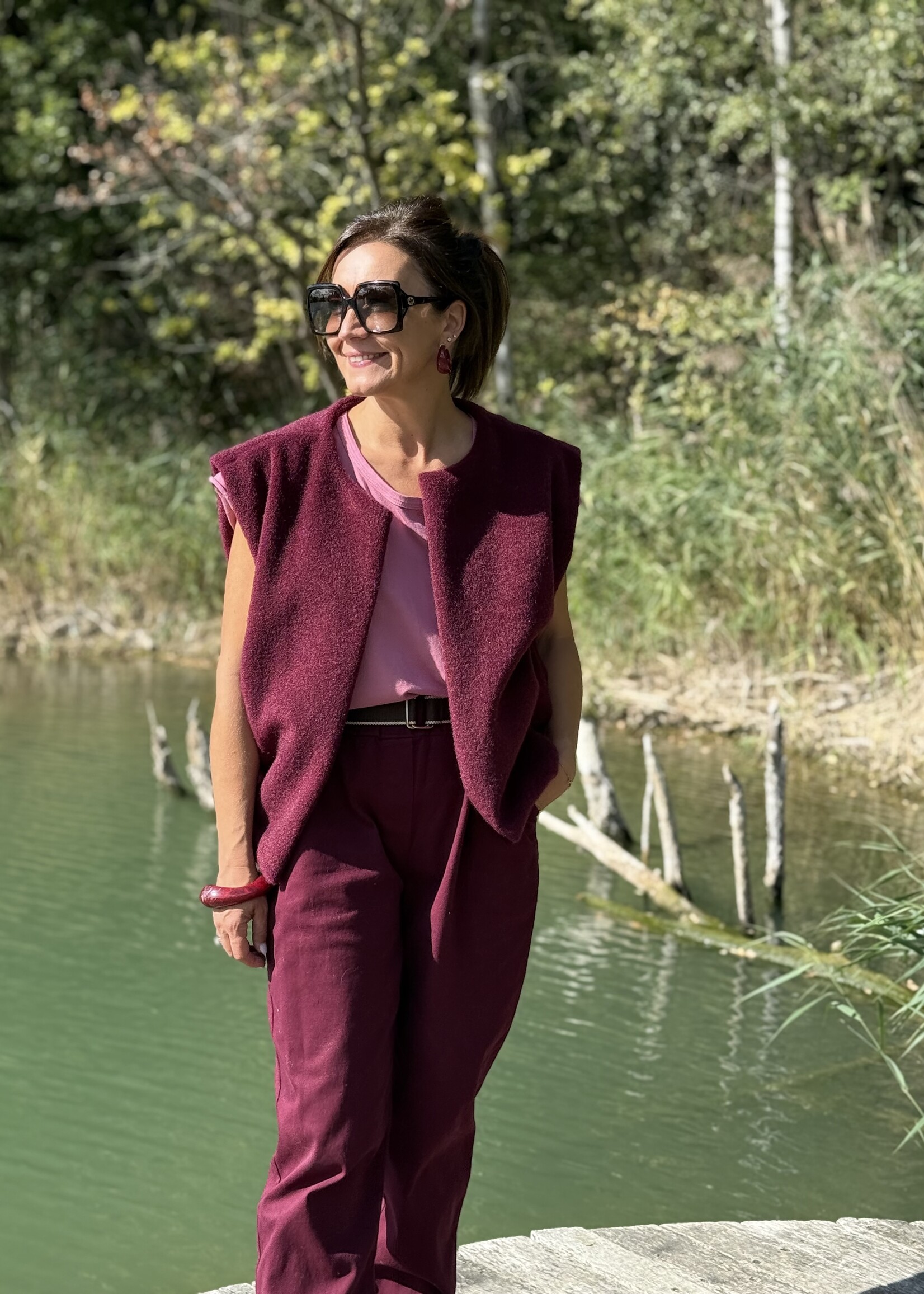 Guts & Goats Mabel Bordeaux Pants