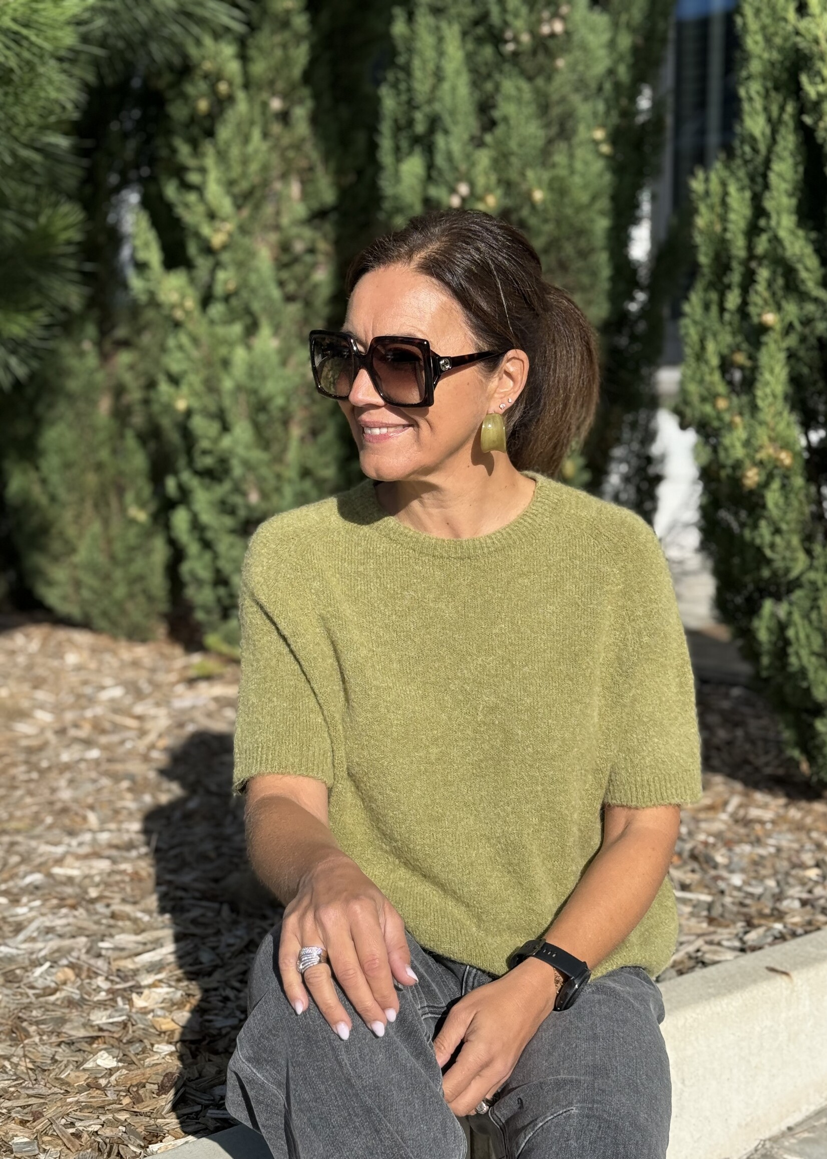 Guts & Goats Kaki Hoops Earrings