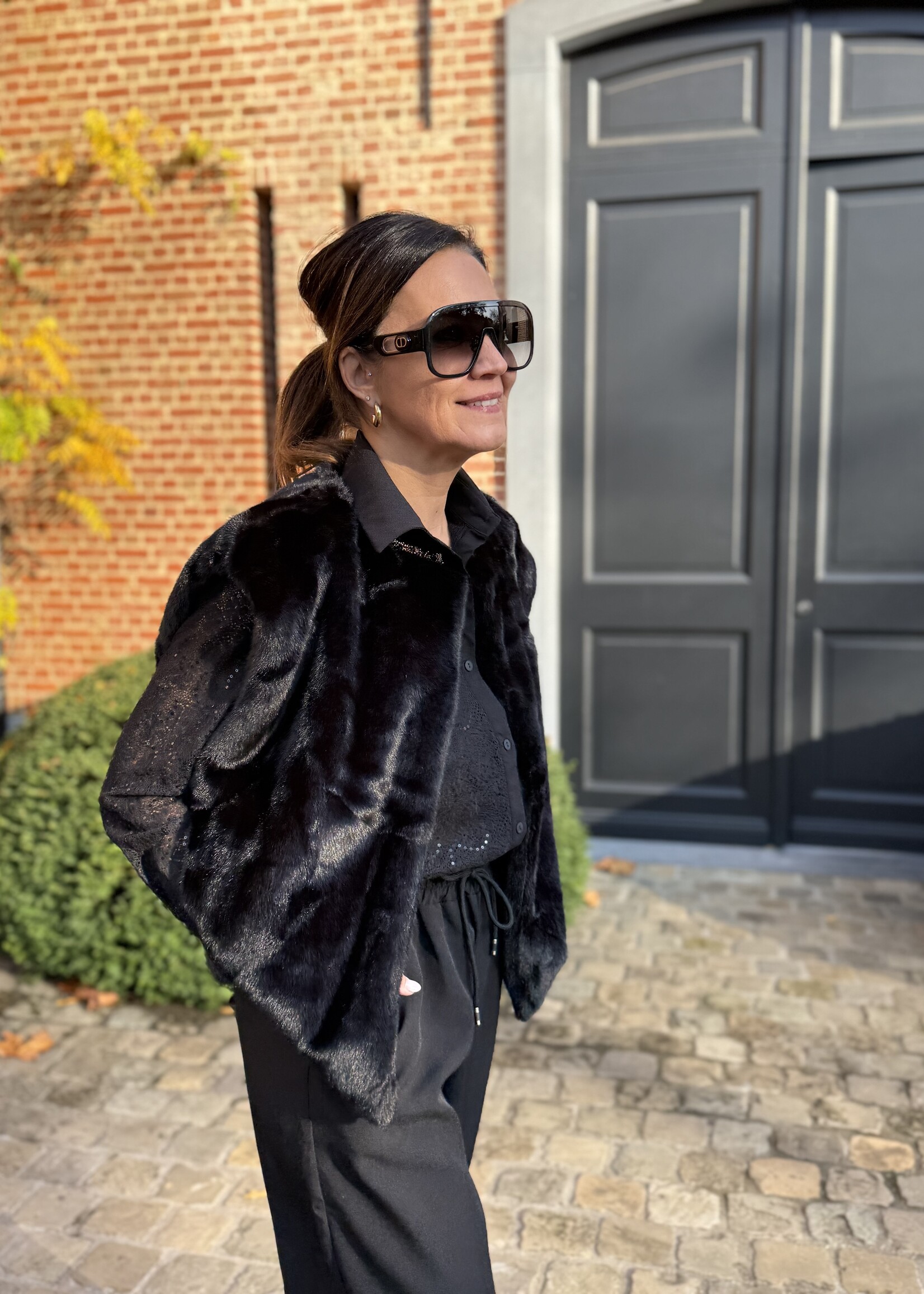 Guts & Goats Scarlett Black Faux Fur