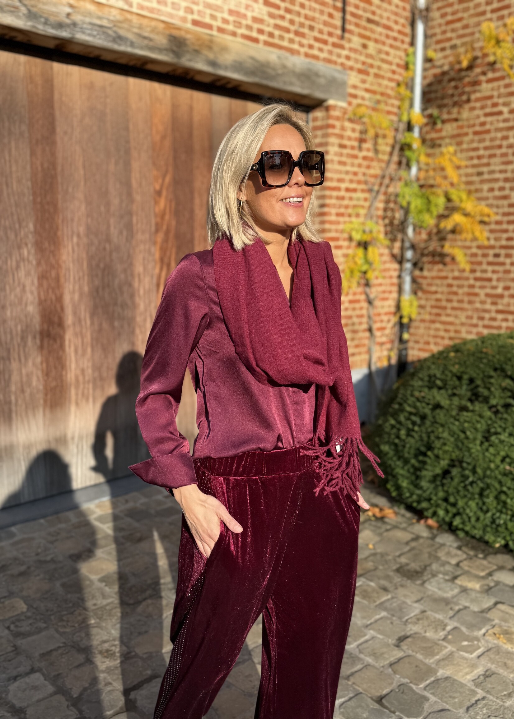 Guts & Goats Pauline Burgundy Scarf