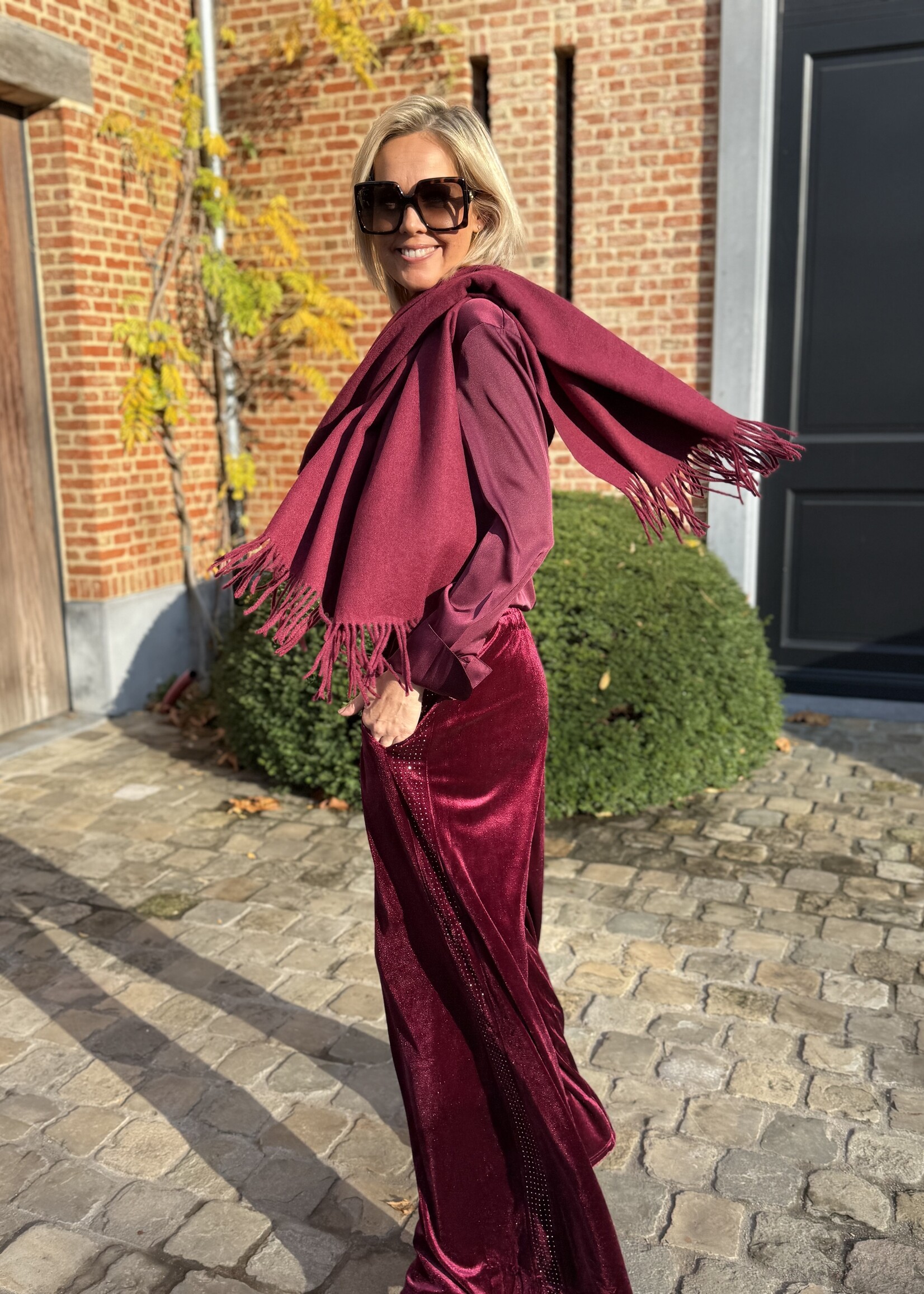 Guts & Goats Pauline Burgundy Scarf