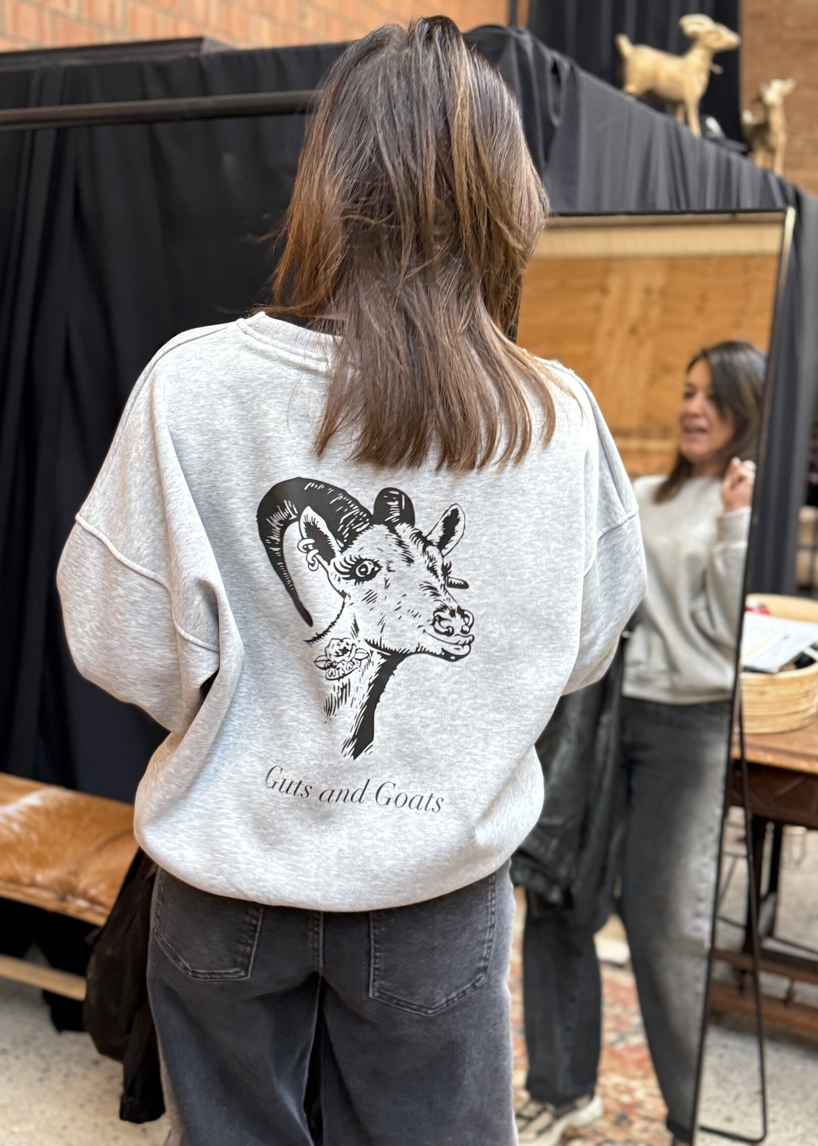 Guts & Goats Gigi Grey Sweater