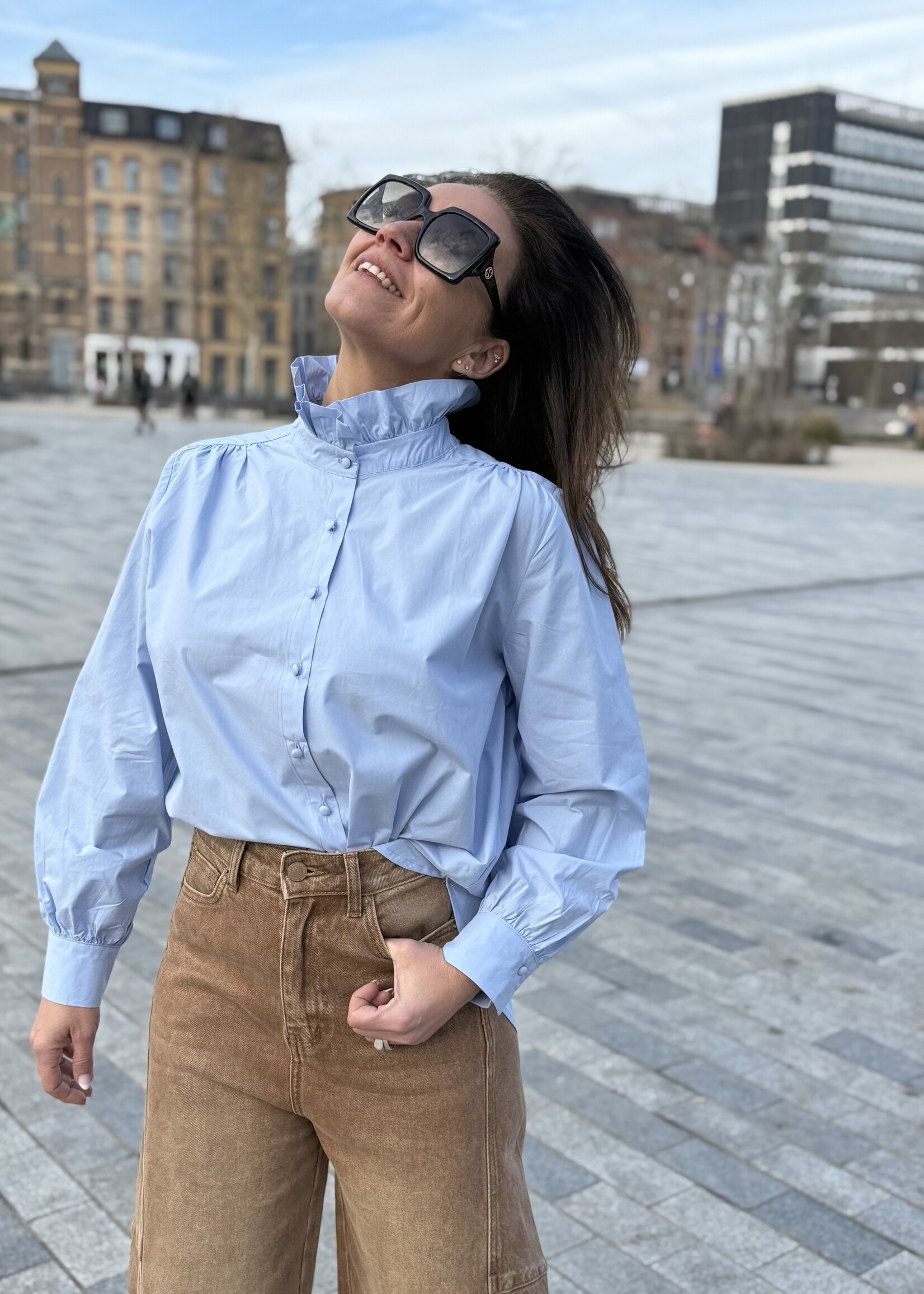 Guts & Goats Rome Blue Blouse