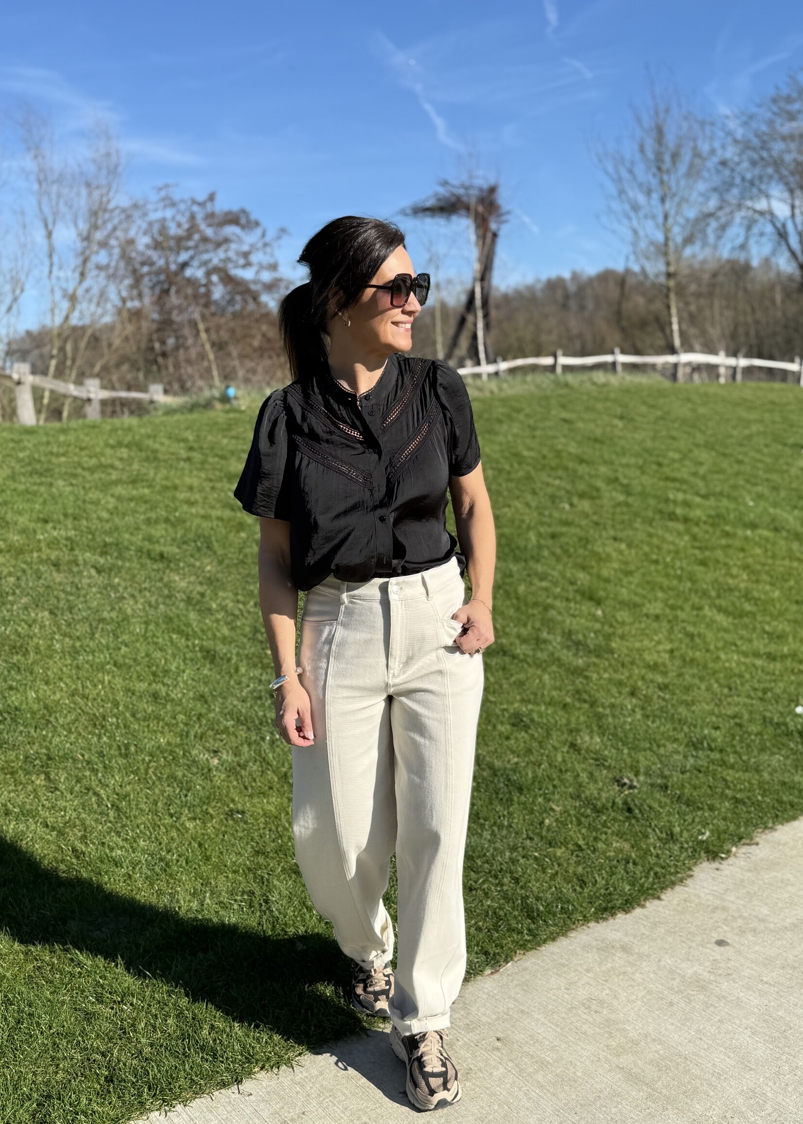 Guts & Goats Alessia Black Blouse