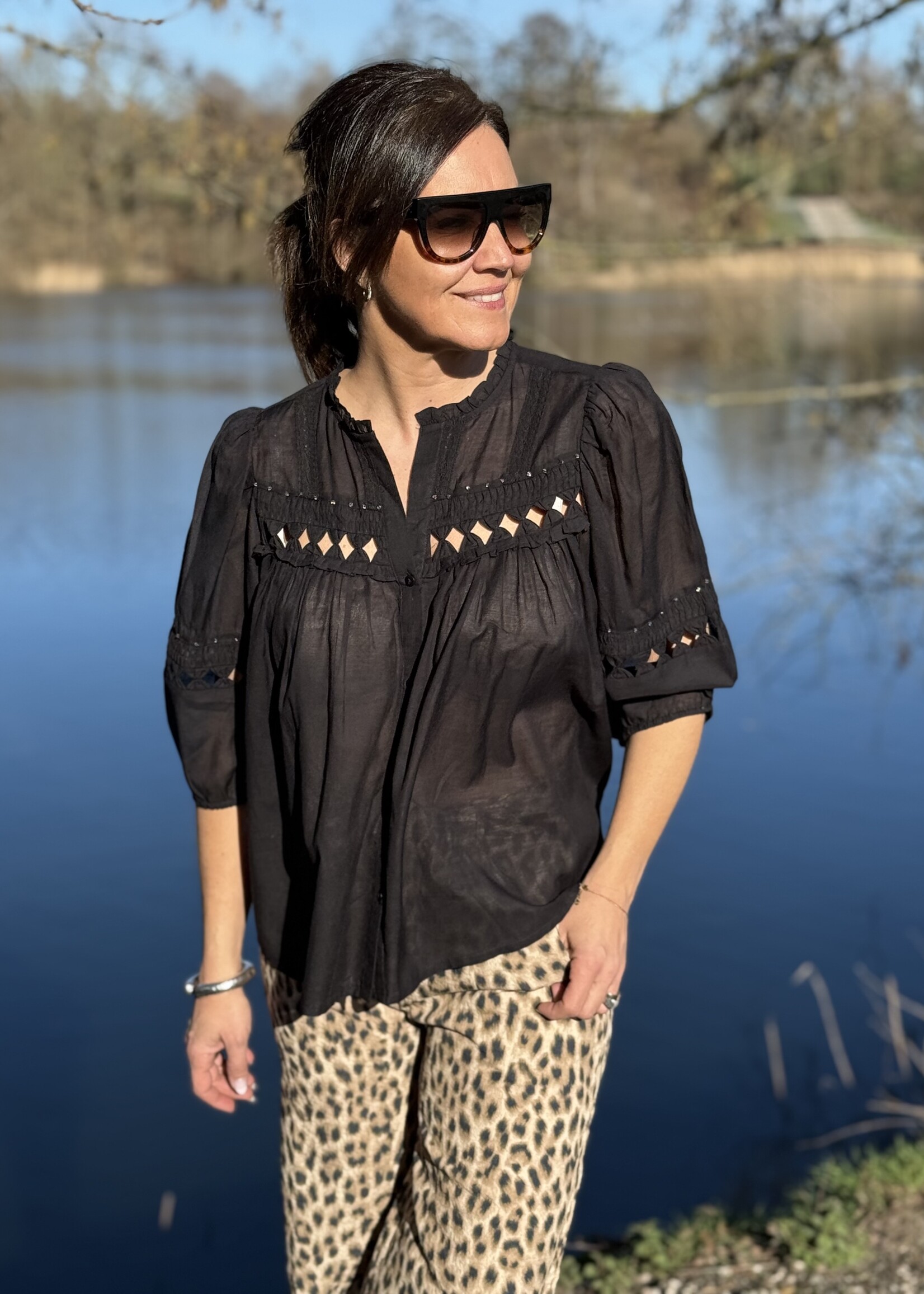 Guts & Goats Mégane Black Blouse