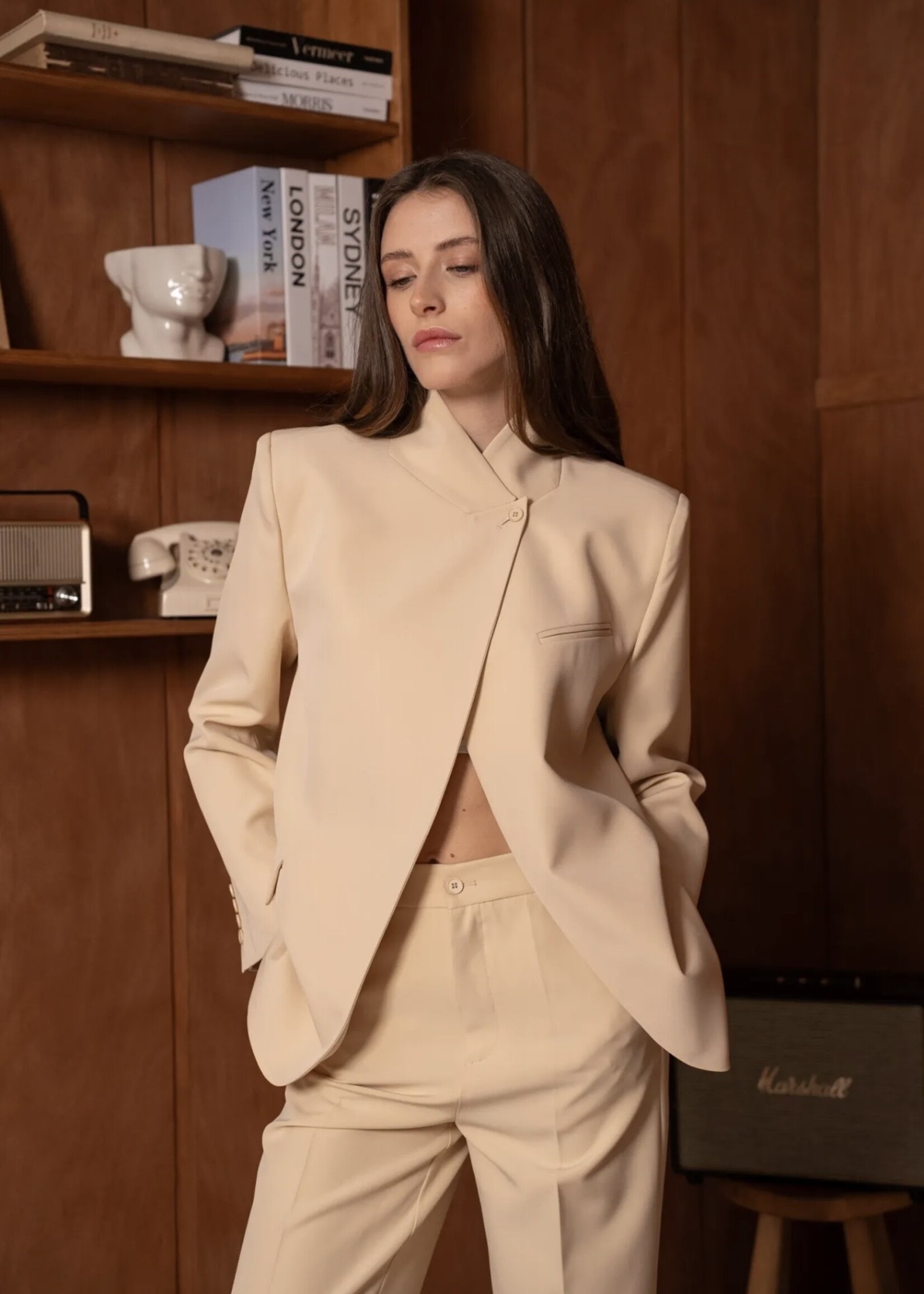 Guts & Goats Betty Creme Blazer