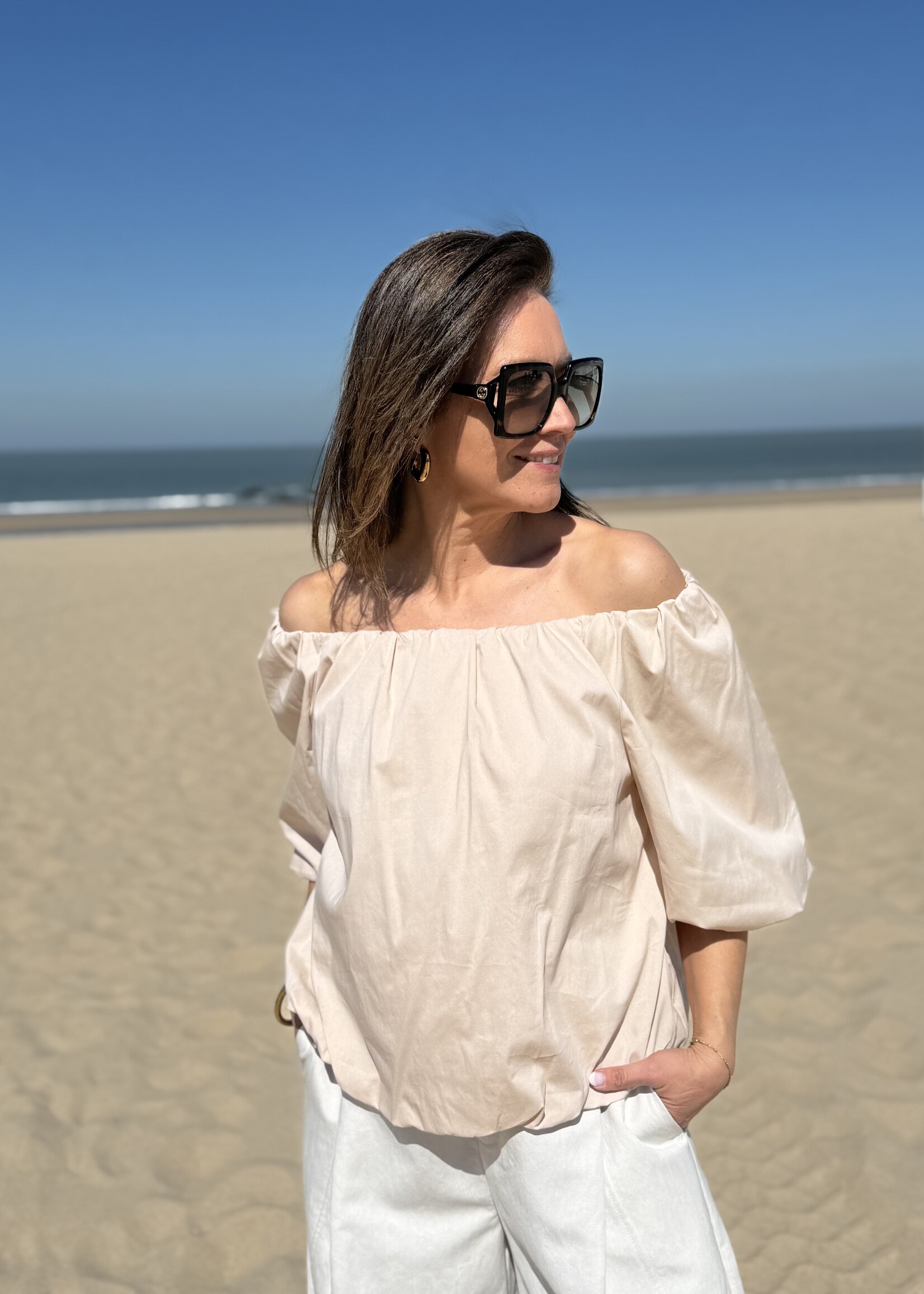 Guts & Goats Rosalie Creme Top