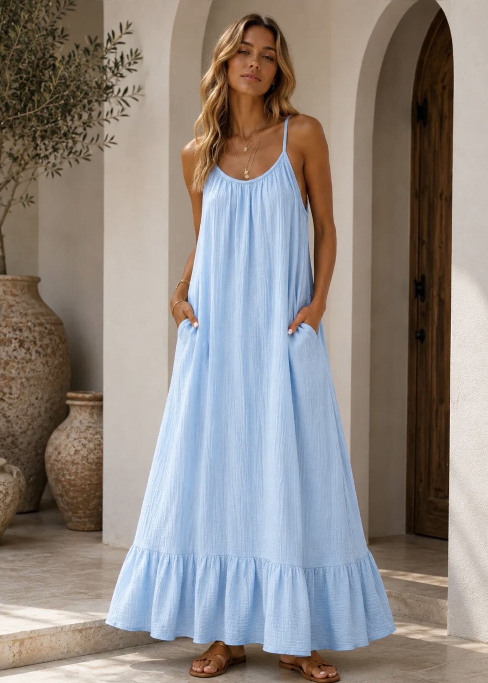 Guts & Goats Stella Blue Dress