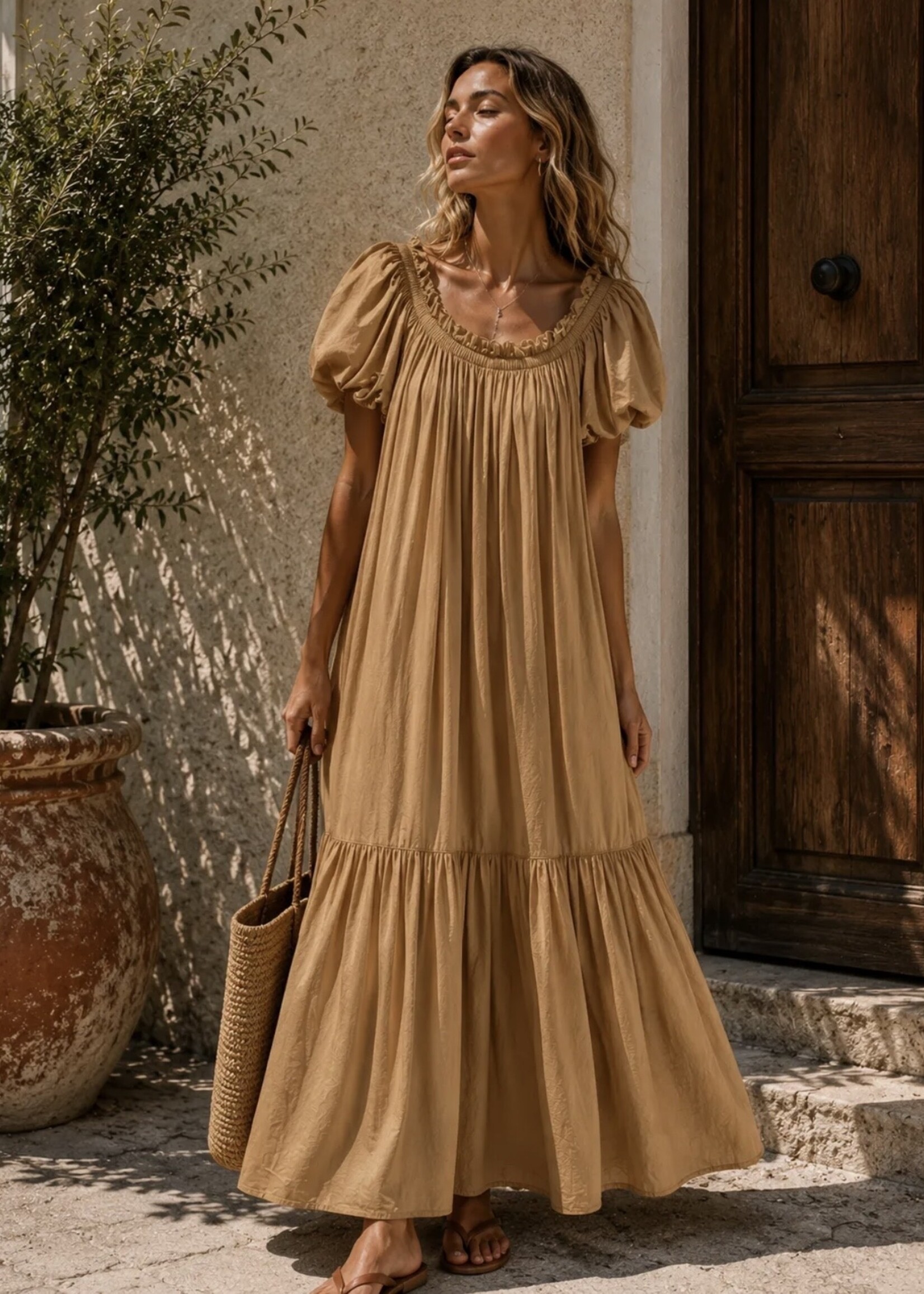 Guts & Goats Hoxton Camel Dress