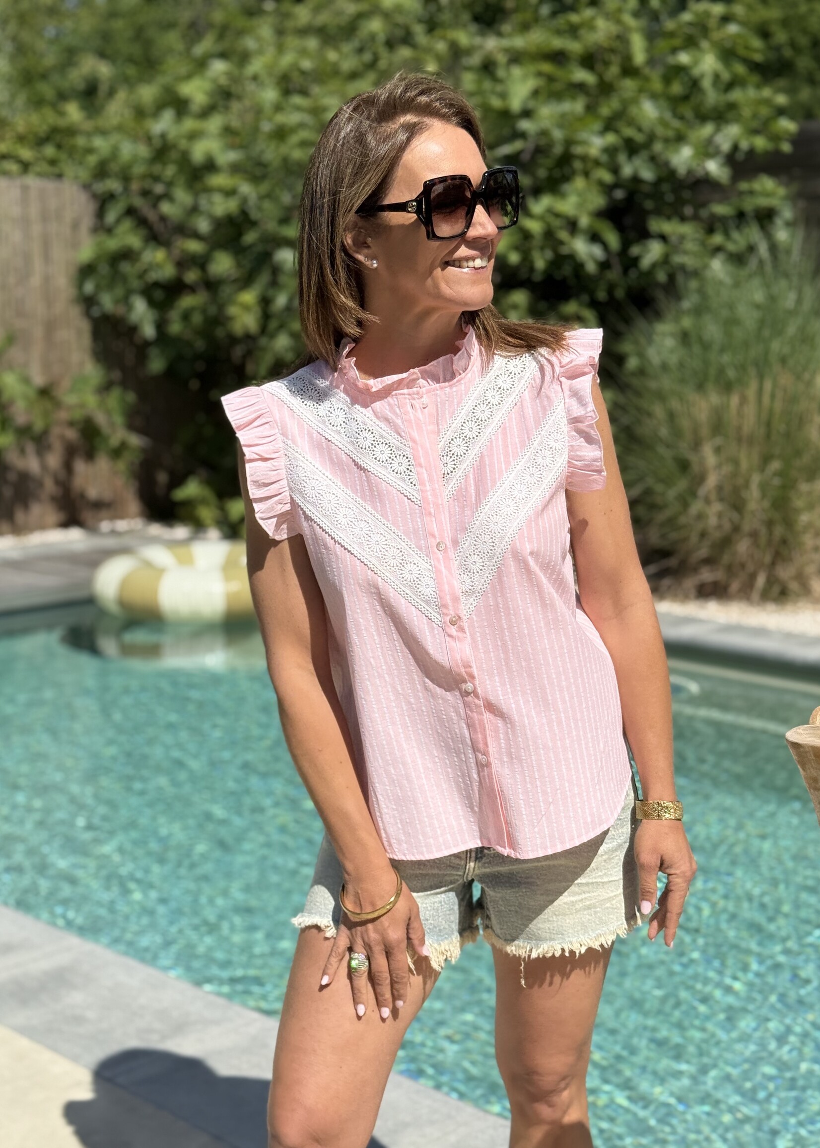 Guts & Goats Héline Pink Blouse