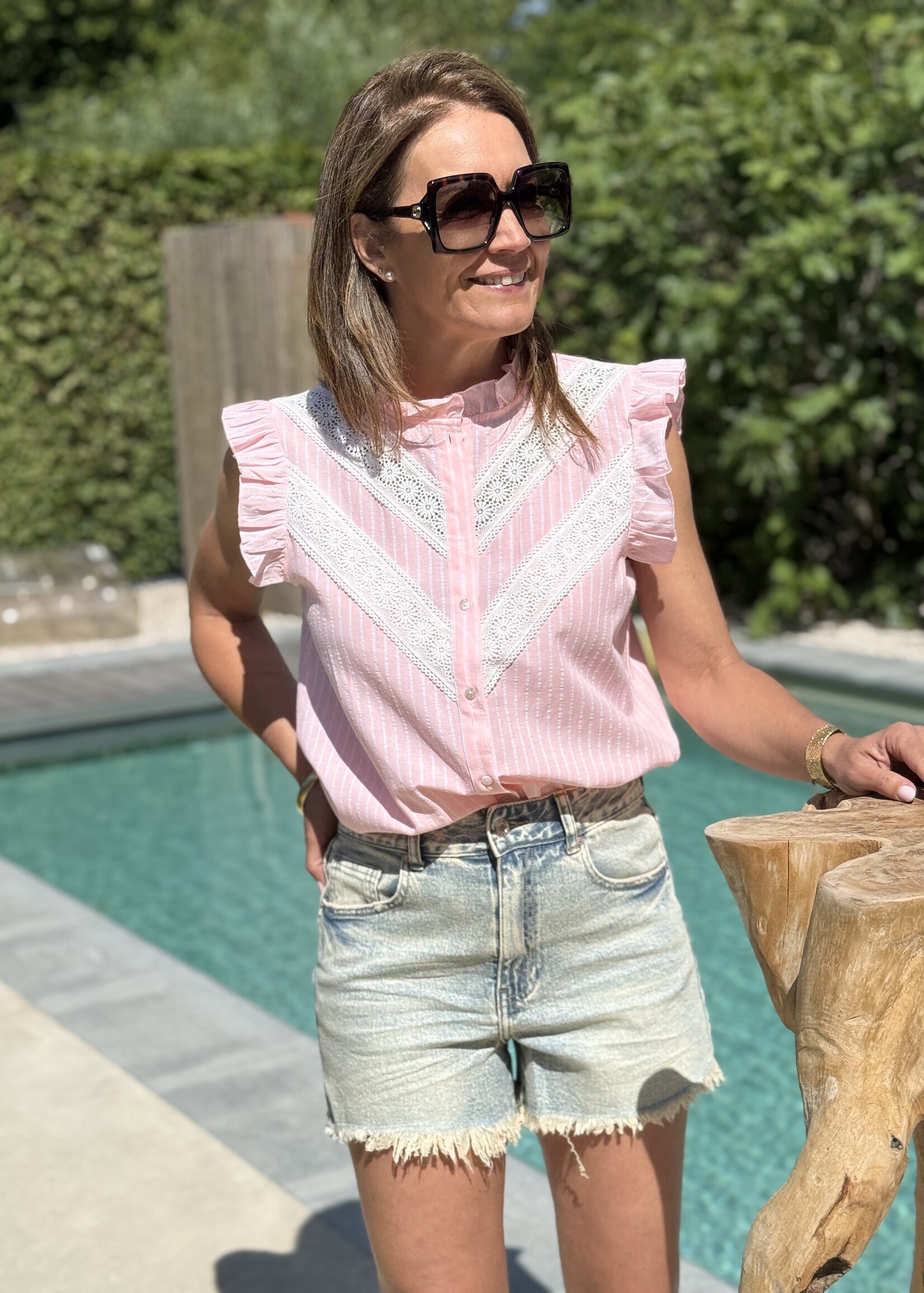 Guts & Goats Héline Pink Blouse