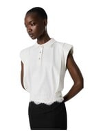 Guts & Goats White Lace Polo