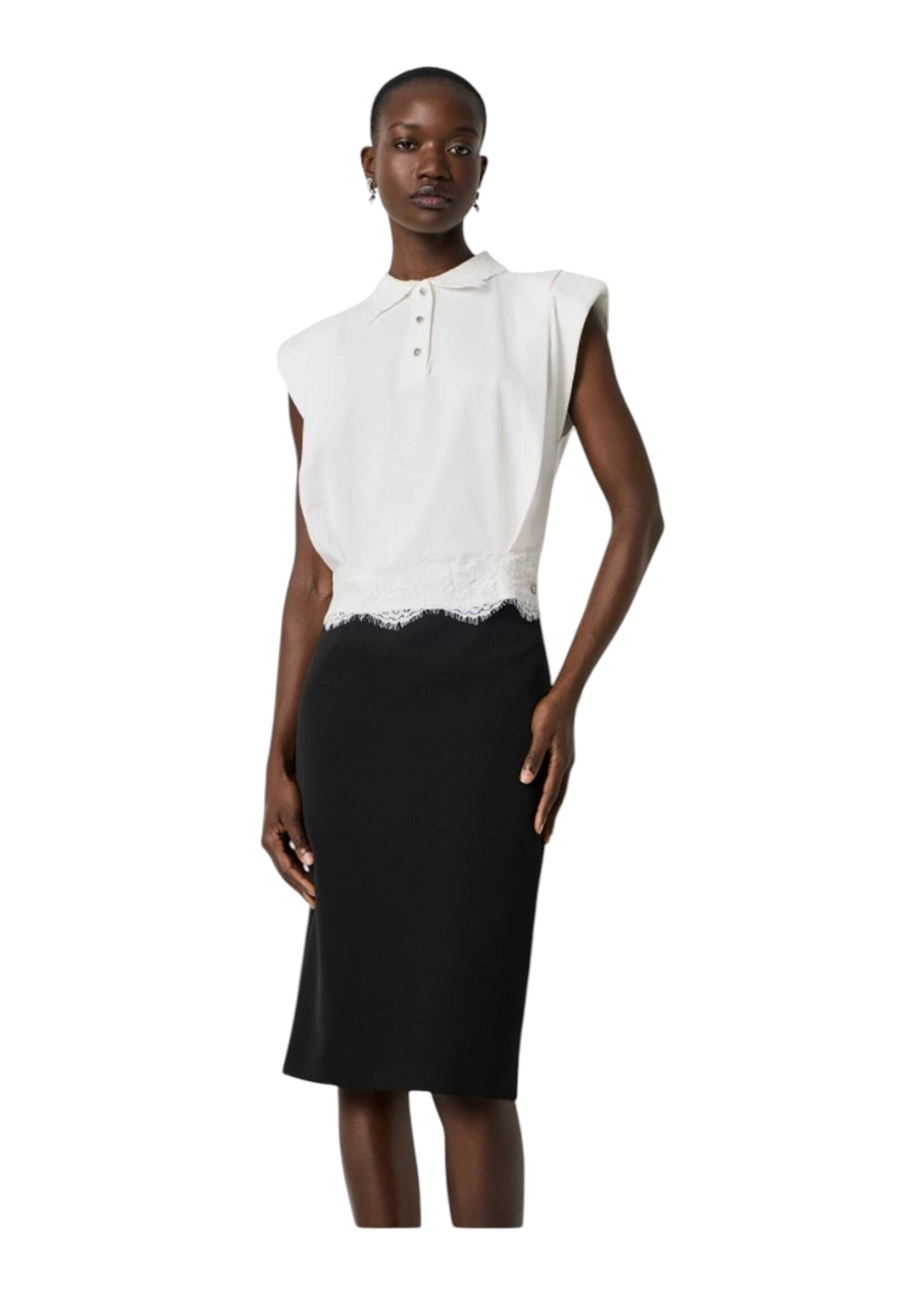 Guts & Goats White Lace Polo