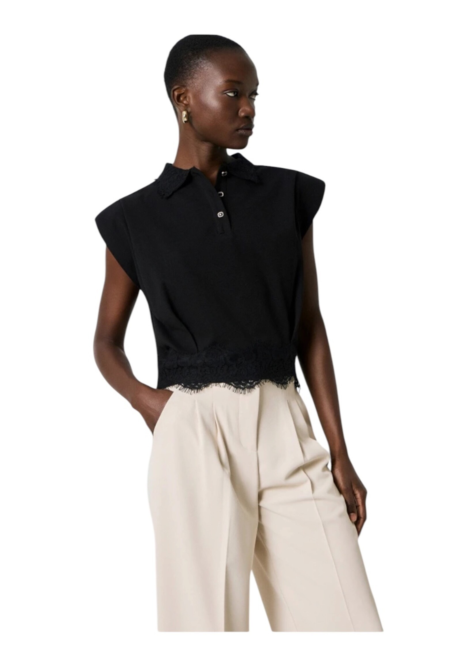 Guts & Goats Black Lace Polo