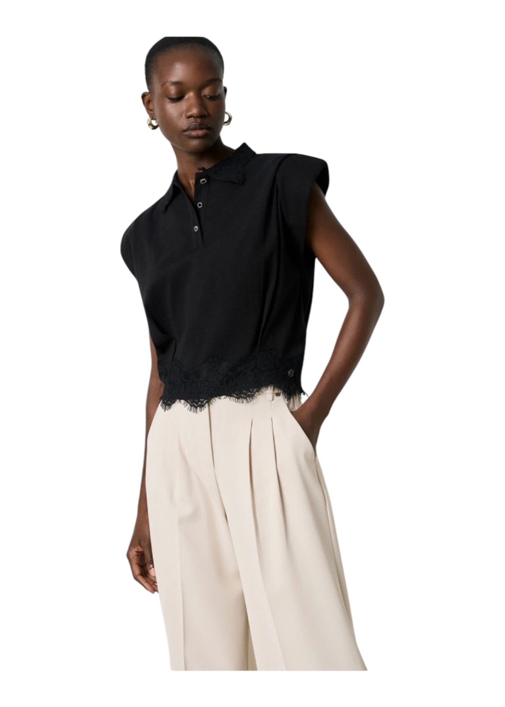 Guts & Goats Black Lace Polo