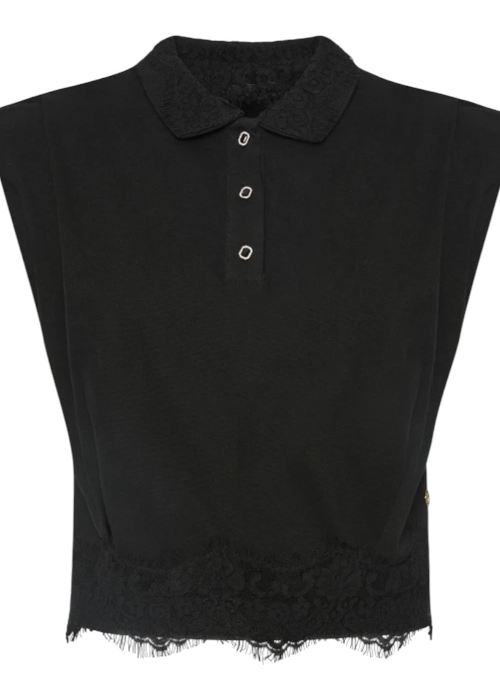 Guts & Goats Black Lace Polo