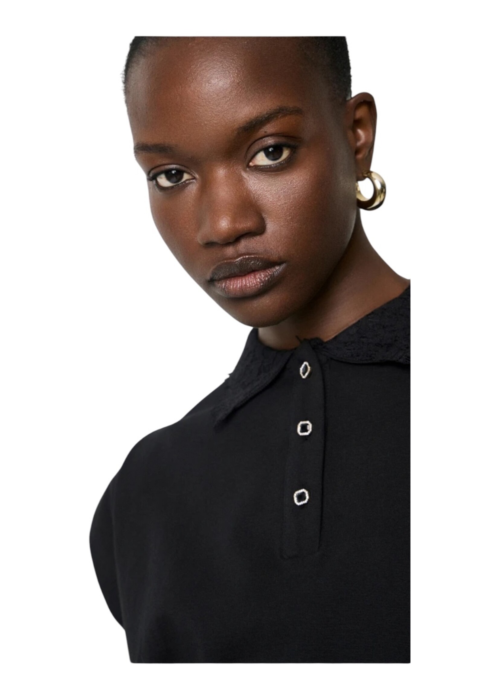 Guts & Goats Black Lace Polo
