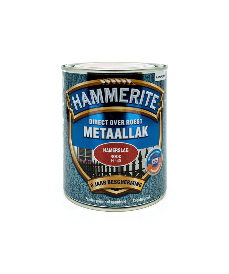 Hammerite Hammerite Metaallak Hamerslag Rood H140 750 ml