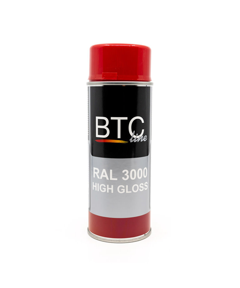 BTC Spuitbus RAL 3000 Vuurrood Hoogglans 400 ml