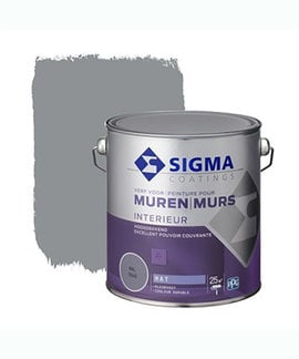 Sigma Sigma Hoogdekkende Muurverf MAT RAL 7045 2,5 liter