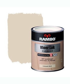 Rambo Vloer Lak Dekkend Zijdeglans Cremewit 5010 RAL 9001 750 ml