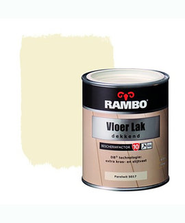 Rambo Vloer Lak Dekkend Zijdeglans Parelwit 5017 RAL 1013 750 ml
