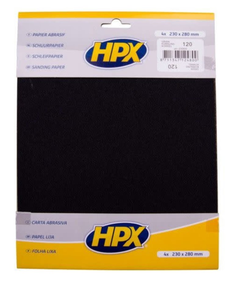 HPX Schuurpapier 23x28 cm Pak a 4 vel