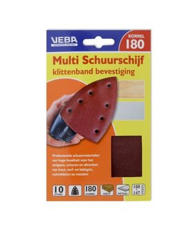 Veba Multi Schuurschijf met Klitteband 100x147 mm Veba Multi Schuurschijf met Klitteband 100x147 mm