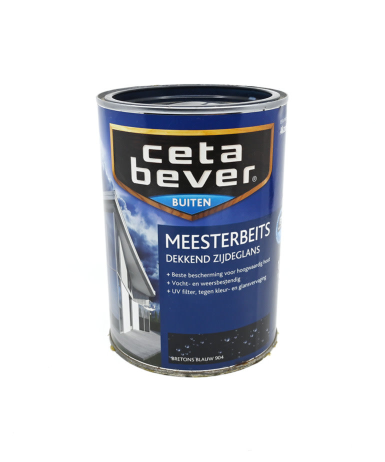 Vies Museum barrière Cetabever Meesterbeits UV Dekkend Zijdeglans Bretonsblauw 904 1,25 Liter -  Verf en behangland