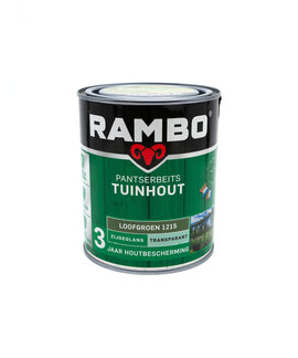 Rambo Rambo Pantserbeits Tuinhout Zijdeglans Transparant Loofgroen 1215 750 ml