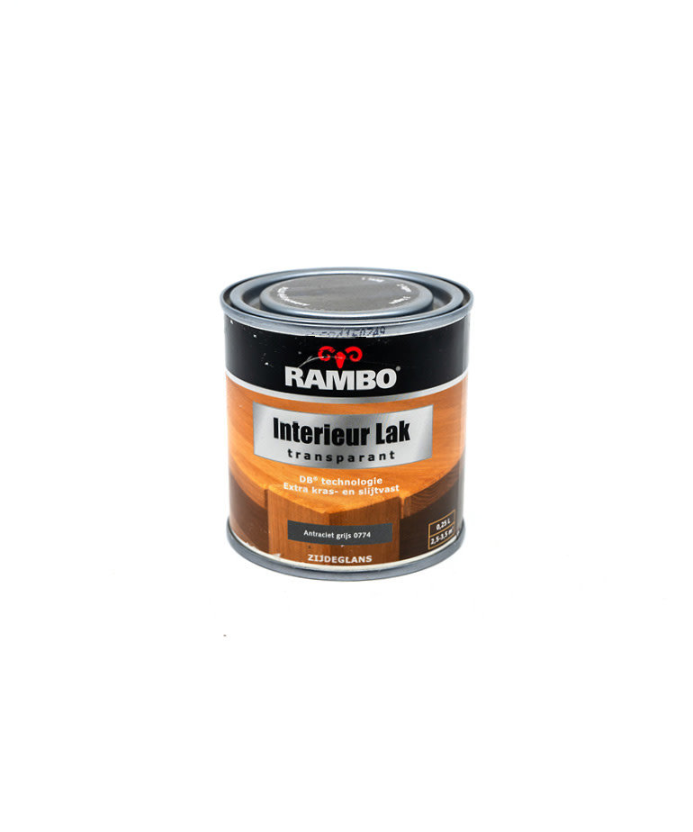 Verbazing vertaling Parameters Rambo Interieur Lak Transparant Antraciet Grijs 0774 250 ml - Verf en  behangland