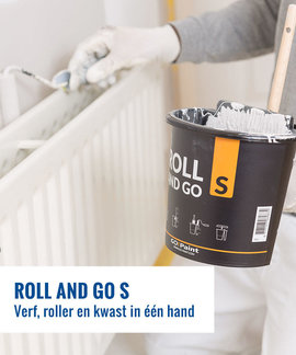 Go!Paint Roll and Go S Verfbak 10cm 1.25 L + Deksel Go!Paint Roll and Go S Verfbak 10cm 1.25 L + Deksel