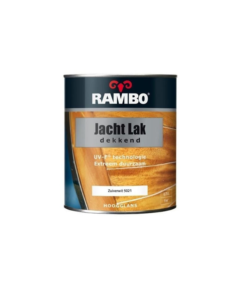 Rambo Jachtlak Dekkend Hoogglans Zuiverwit 5021 250 ml