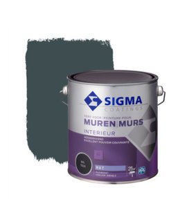 Sigma Sigma Hoogdekkende Muurverf MAT RAL 7016 Antraciet 2,5 liter
