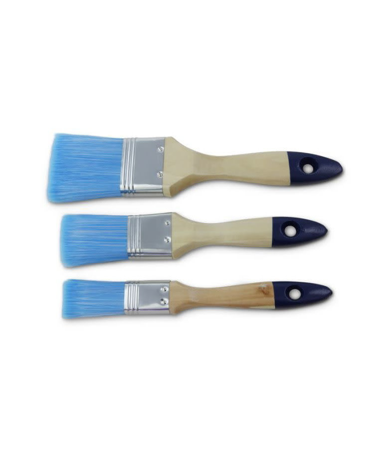 Kwastenset Plat Synthetisch 3-delig