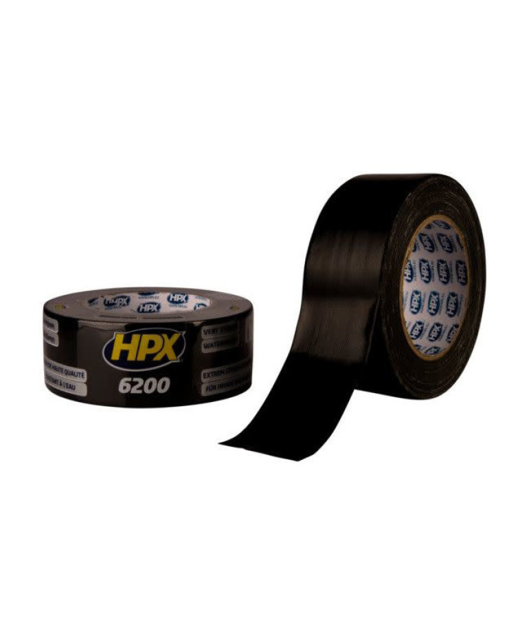 HPX Pantser Duct Tape 6200 Zwart 48 mm 25 Meter