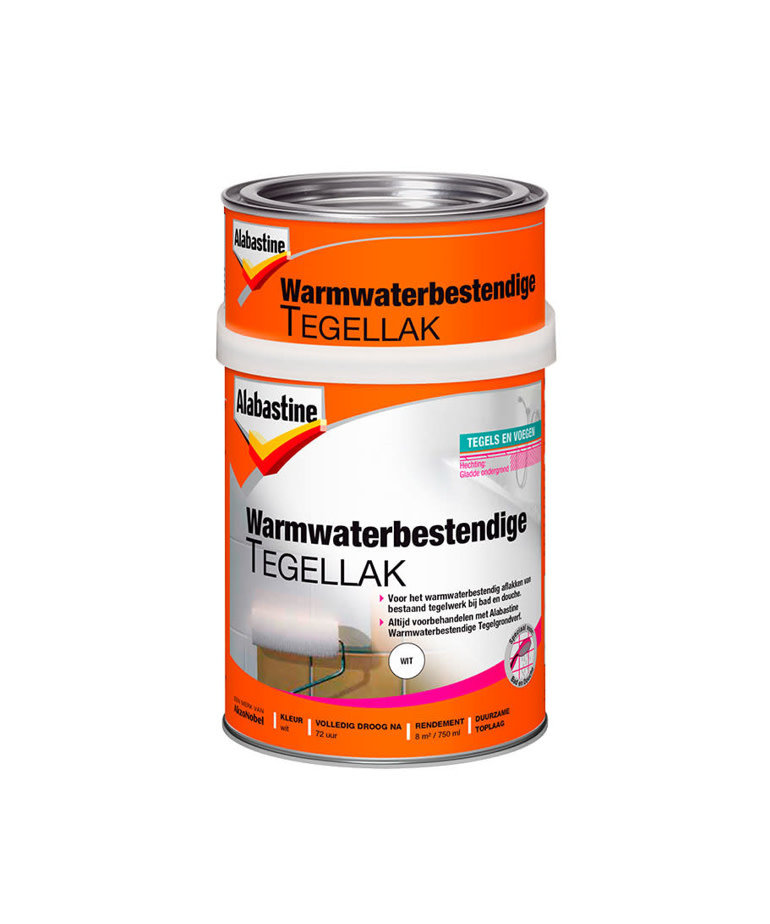 Alabastine Warmwaterbestendige Tegellak Wit 750 ml