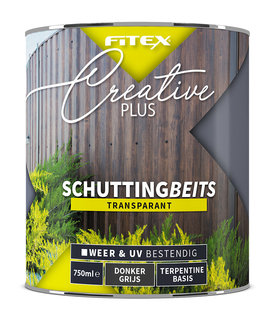 Fitex Fitex Creative Plus Schuttingbeits Transparant Donkergrijs