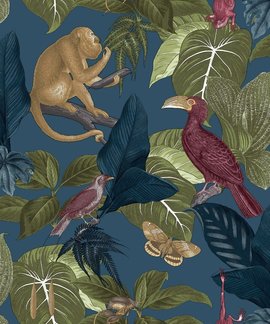 Noordwand Assorti 18503 Blauw - Metallic - Groen