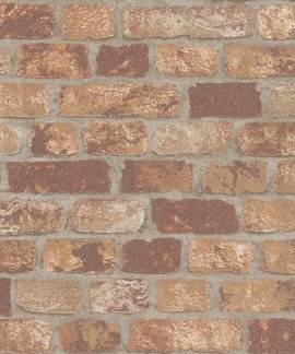 Noordwand Assorti Baksteen 58409 Oranje - Rood - Beige
