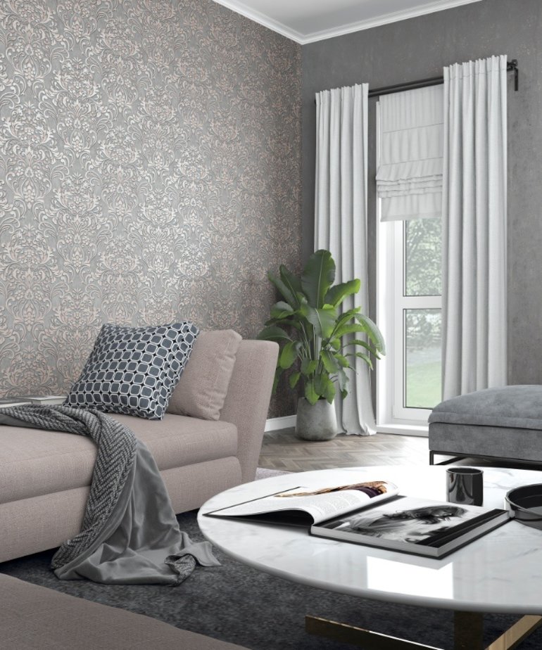 Noordwand Assorti 32604 Grijs - Roze - Metallic