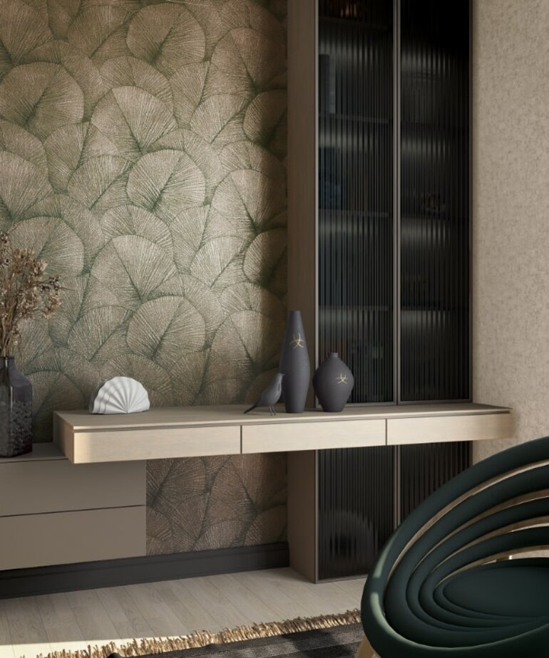 Noordwand Kumano 34513 Metallic - Goud- Groen