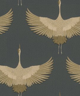 Marburg Kumano 34532 Zwart - Metallic - Kraanvogel