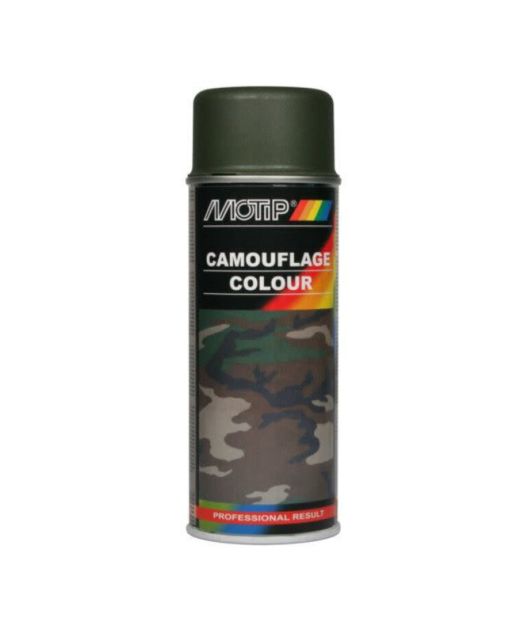 MoTip Camouflagelak Mat RAL 6014 Geel Olijfgroen 400 ml