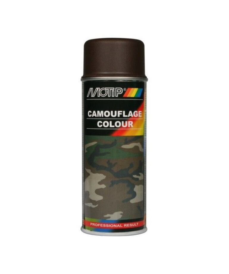 MoTip Camouflagelak Mat RAL 8027 Lederbruin 400 ml