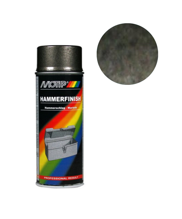 MotTip Hamerslag Lak Grijs (04014) 400 ml